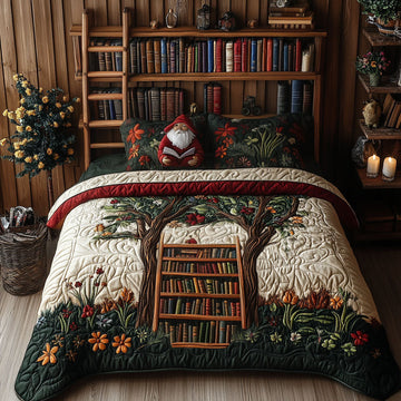 The Learned Gnome 3-Piece Quilted Bedding Set