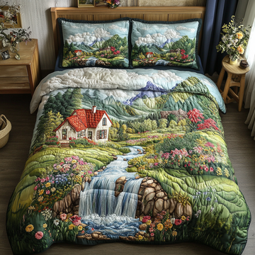Waterfall Dream 3-Piece Quilted Bedding Set