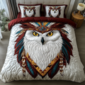 Wisdom Keeper Southwest quilted 3-piece bedding set on a made bed with two matching pillow shams