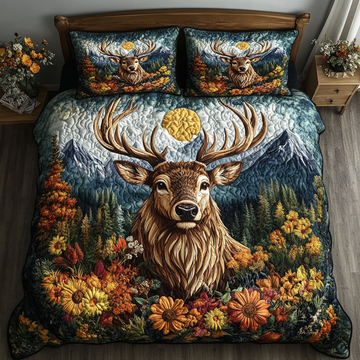 Woodland Charm Animal 3-Piece Quilted Bedding Set